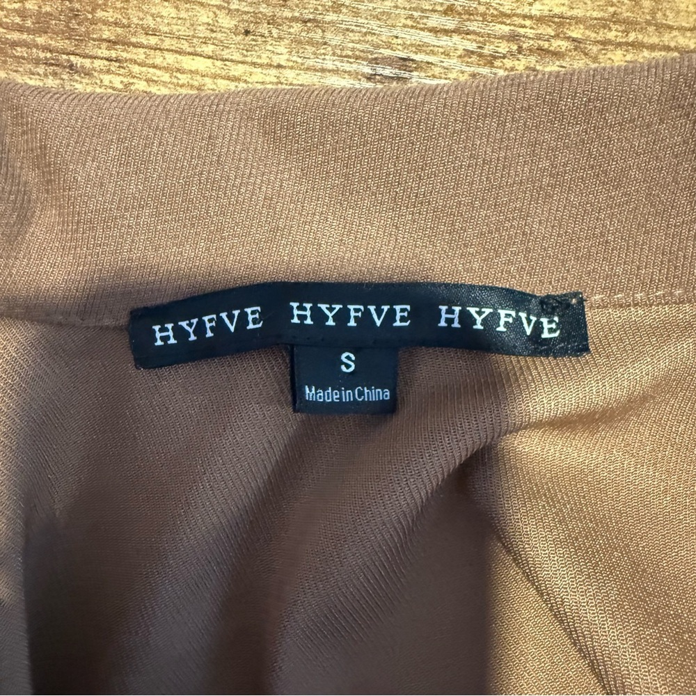 HYFVE Brown Crop Jacket Oversized Button Closure Streetwear Size Small - Picture 10 of 11